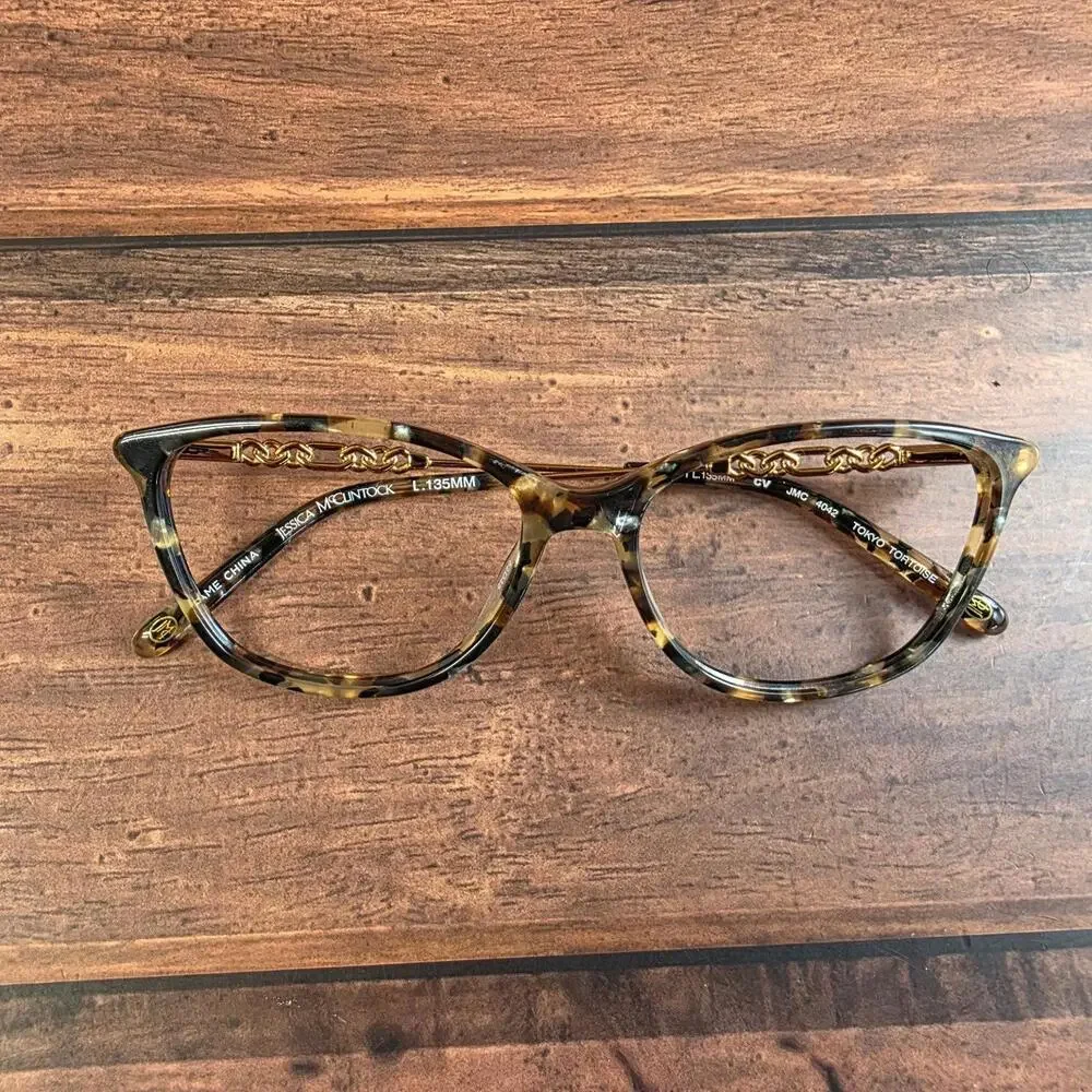 Jessica McClintock Women's Tortoise Cat Eye Glasses 52-15-135mm FRAMES‎ ONLY